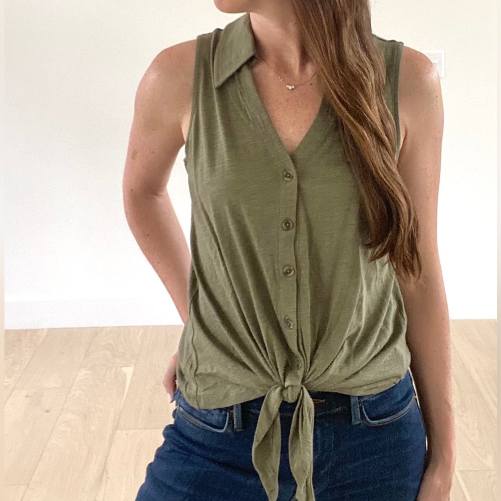 Sanctuary Amuse Tie Front Top